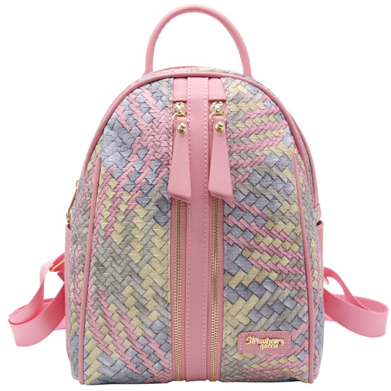 CANDY BACKPACK - RATTAN AG, PASTEL PINK